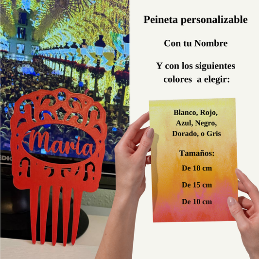 Peineta Feria Personalizable
